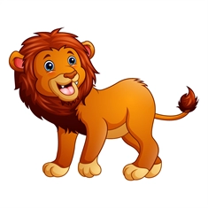 Jungle Safari Royal Lion Transparent Sticker